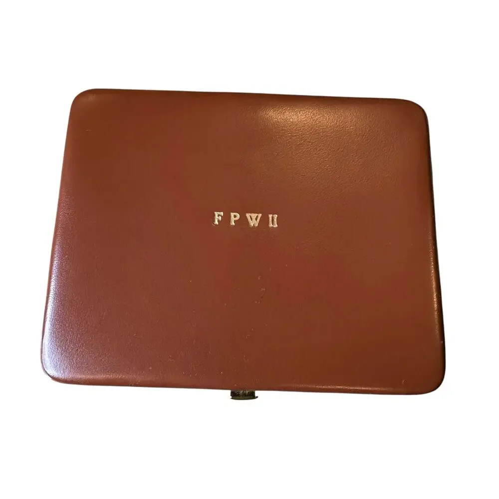 VINTAGE Men's Jewelry‎ Box Leather Travel Case Made in West Germany MCM Mad Men